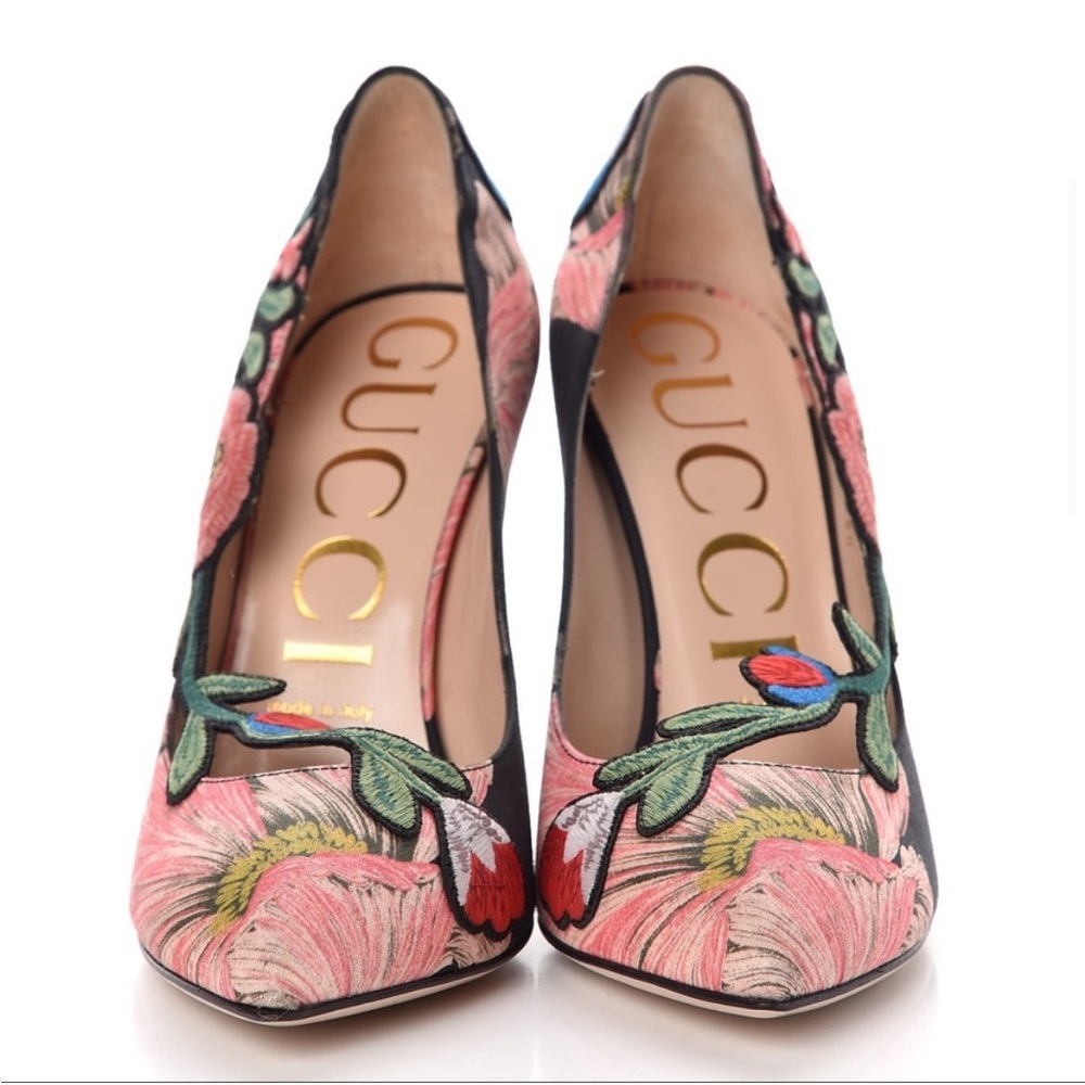 Rare! Gucci Canvas Flora Print Ophelia - Picture 11 of 12